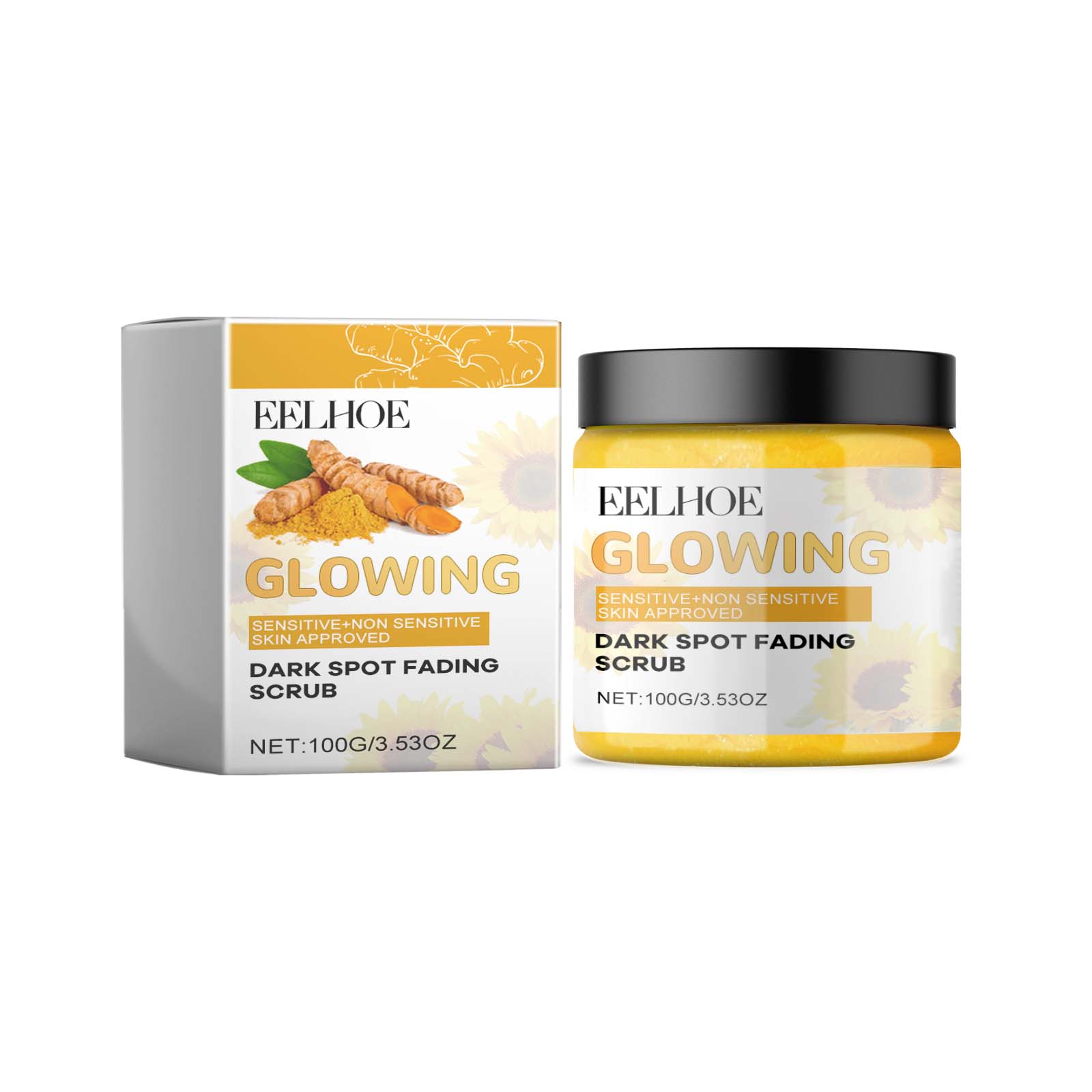 Turmeric Exfoliating Facial Scrub For Deep Cleansing Of Delicate Pores And Beauty Cleansing Treatment