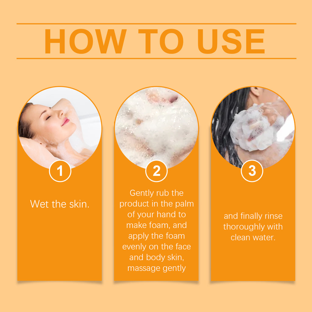 OUHOE  Deep Clean Body Soap Skin Moisturizing Soap Rich Foam Fragrance Body Care