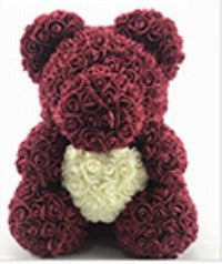 Heart hugging rose bear simulation bouquet as a birthday gift for teddy bears
