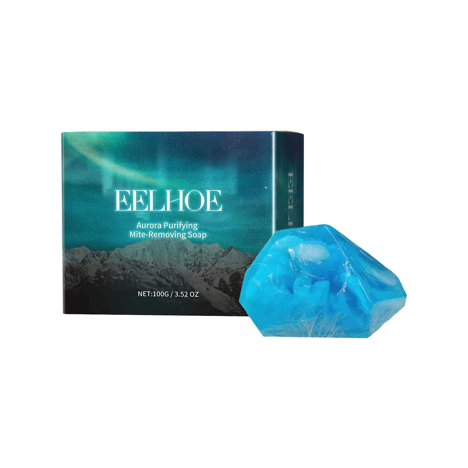 Aurora Purifying Mite-Removing Soap, Deep Cleansing Facial Body Skin Fade Acne Print Multi-Effect Cleansing Soap