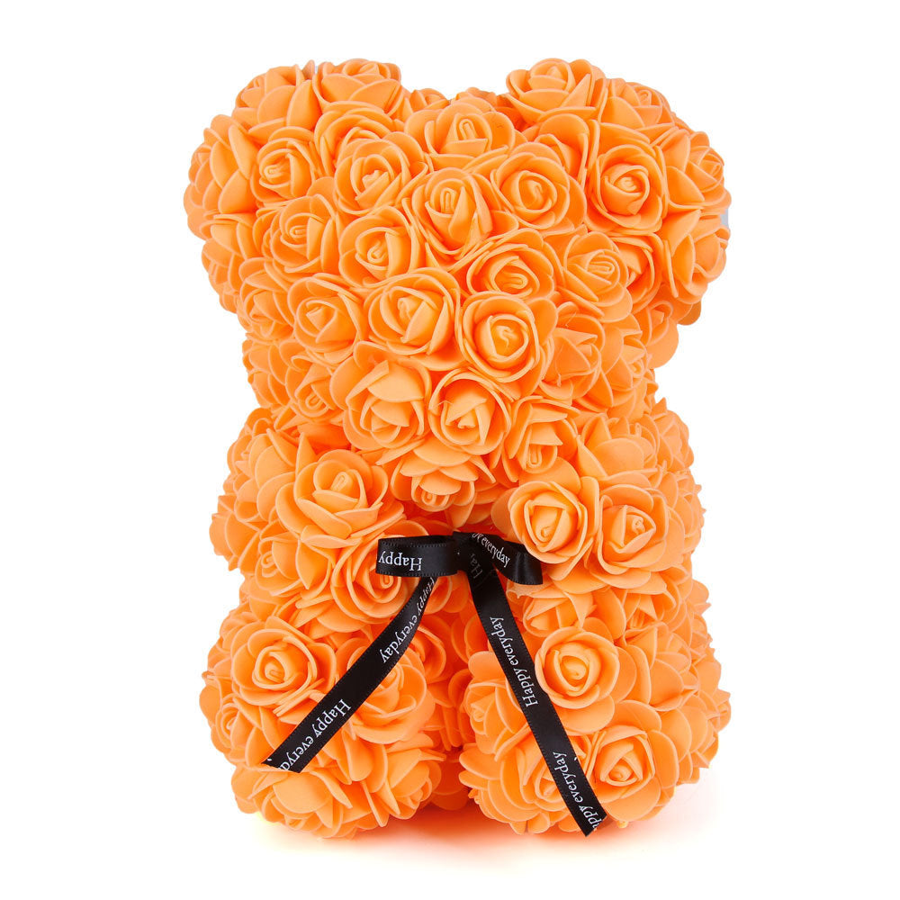 Mother's Day Gift 25cm Foam Flower Bear PE Rose Flower Bear PVC Gift Box Valentine's Day Cross-border Bestseller