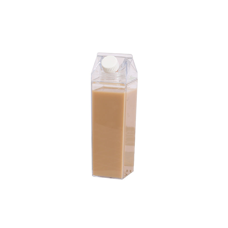 Square Milk Cup Plastic Milk Cup Water Bottle Milk Tea Bottle