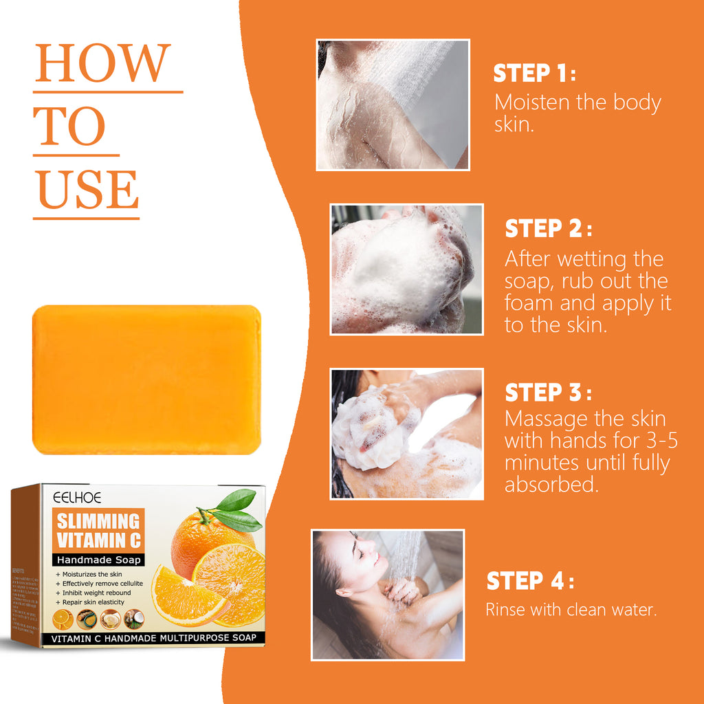 Slimming Vitamin C Soap Cleanses Body, Calves, Belly, Slimming, Toning, Firming And Moisturizing Skin