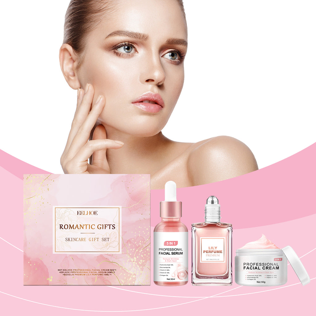 Pink Romantic Pleasure Skin Care Gift Box, Moisturizing And Moisturizing Skin Romantic Fragrance Body Care