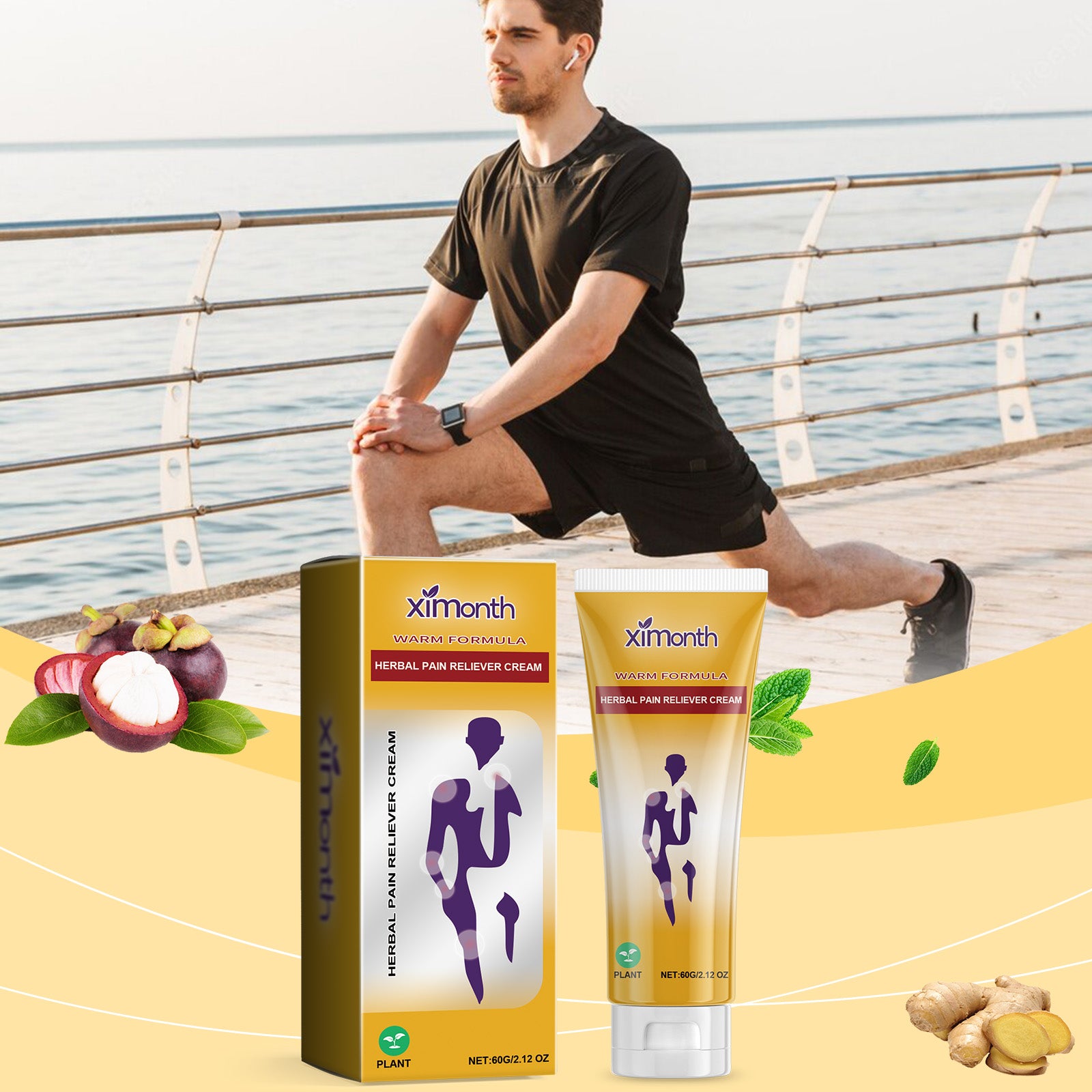 Herbal Treatment Cream Massage For Sore Knees And Bones Body Care Cream