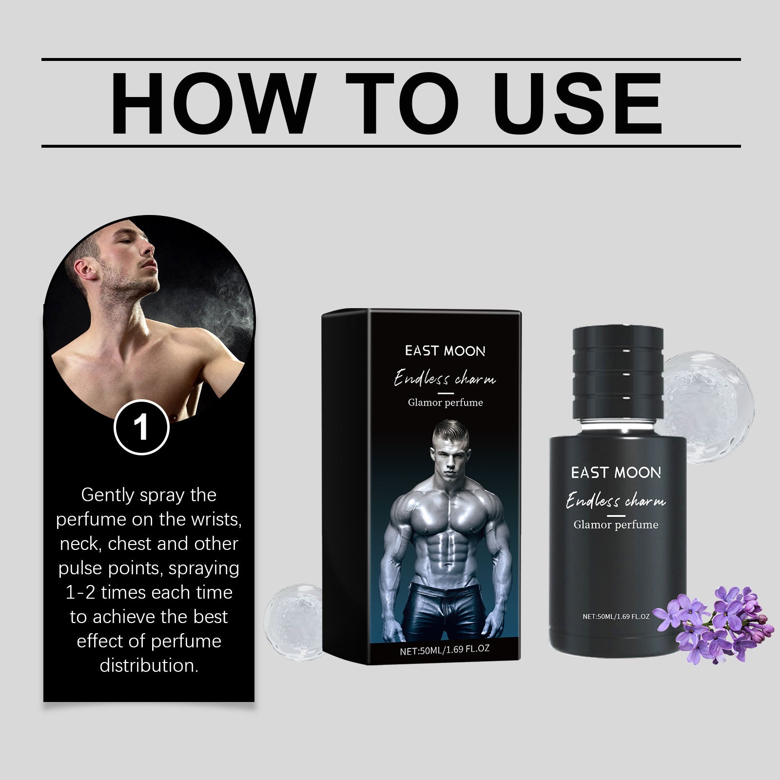 Attractive Men Light Scent, Exude Charming Date Fragrance Fragrance Portable Sandalwood Perfume