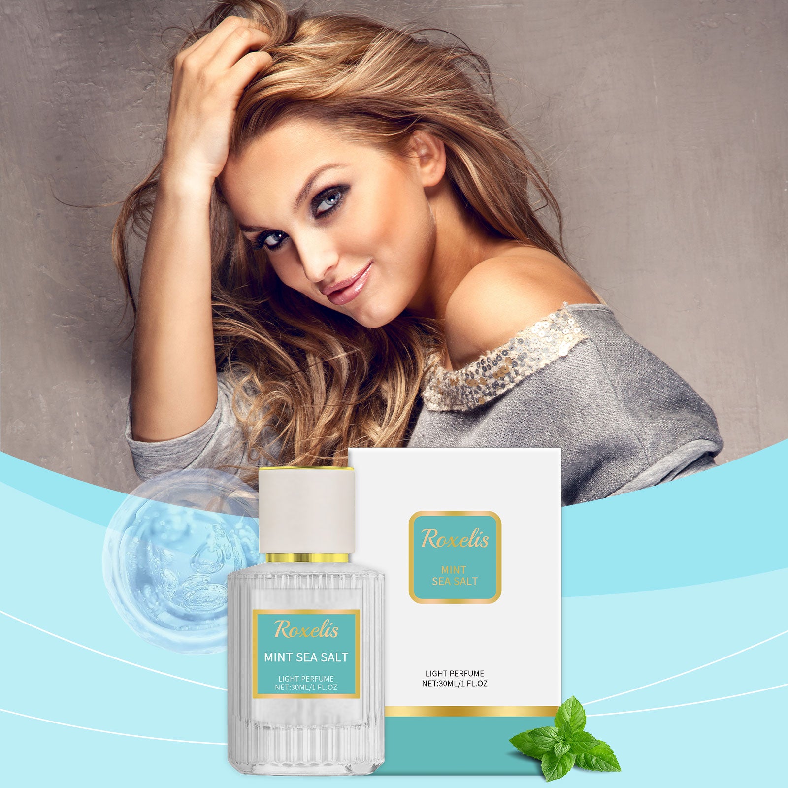 Mint Sea Salt Perfume Mild Fresh Elegant Tone Ear And Wrist Lasting Fragrance Elegant Date Fragrance Perfume