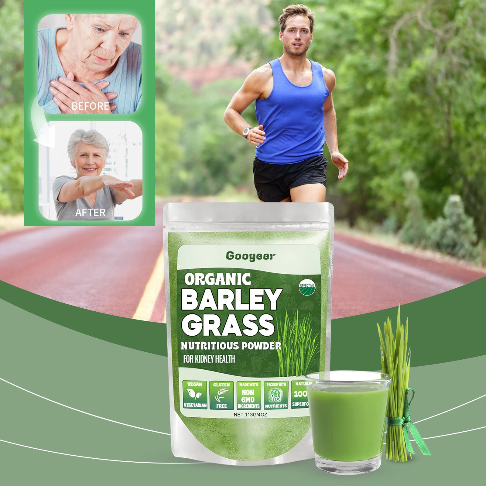Organic Barley Grass Nutritious Powder, Promotes Kidney Health And Relieves Fatigue