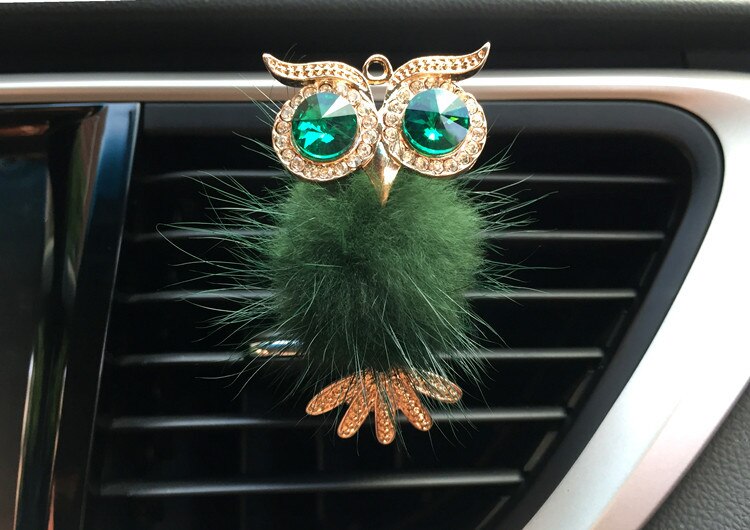 1Pcs Crystal Owl Car Air Freshener Auto Outlet Perfume Clip Interior Accessories Car-styling Vent Solid Fragrance Diffuser