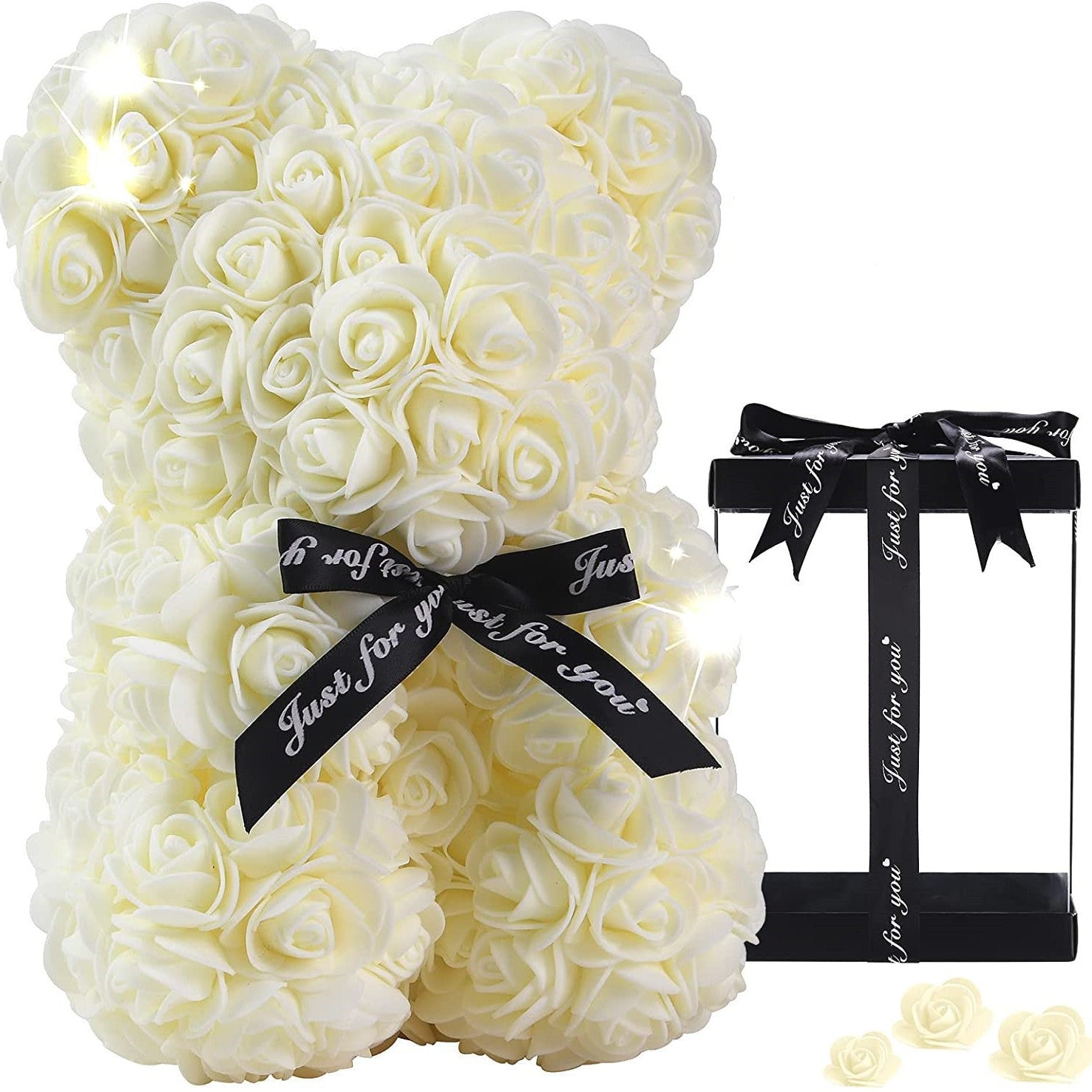 Mother's Day Gift 25cm Foam Flower Bear PE Rose Flower Bear PVC Gift Box Valentine's Day Cross-border Bestseller
