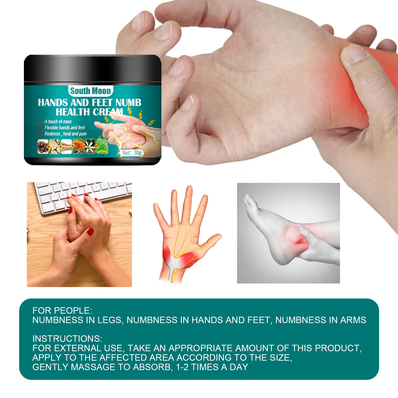 Hand And Foot Care Cream Gently Relieves Hand And Foot Discomfort Body Repair Apply Massage Care Cream