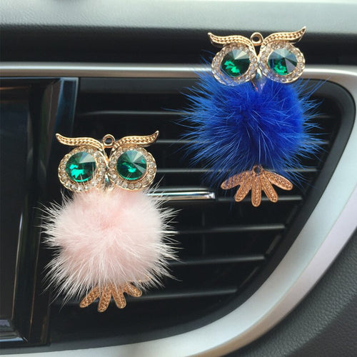 1Pcs Crystal Owl Car Air Freshener Auto Outlet Perfume Clip Interior Accessories Car-styling Vent Solid Fragrance Diffuser
