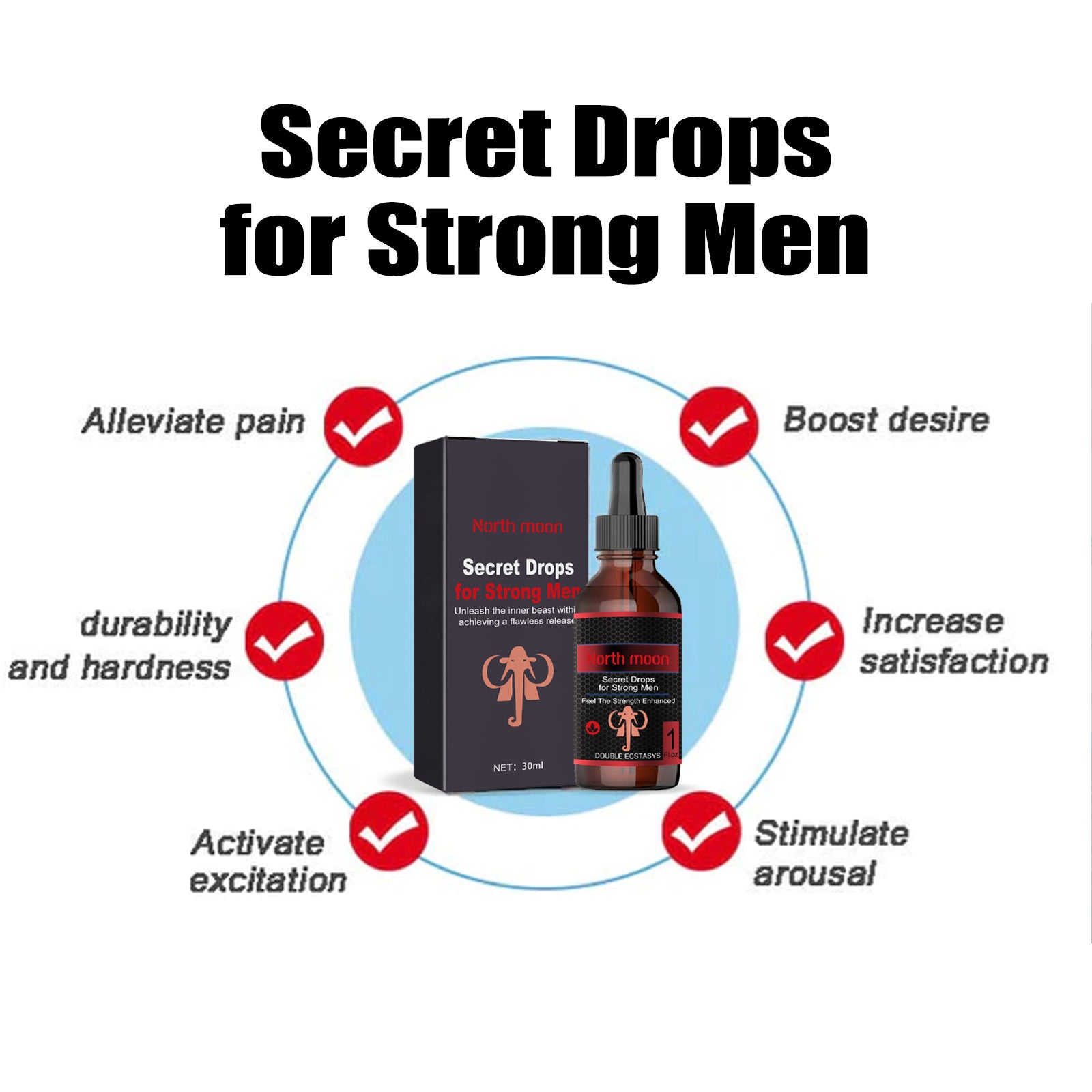 Secret Drops For Strong Men, Strong Men, Men's Body Care Strong Vitality Physical And Mental Pleasure Massage Essential Oil