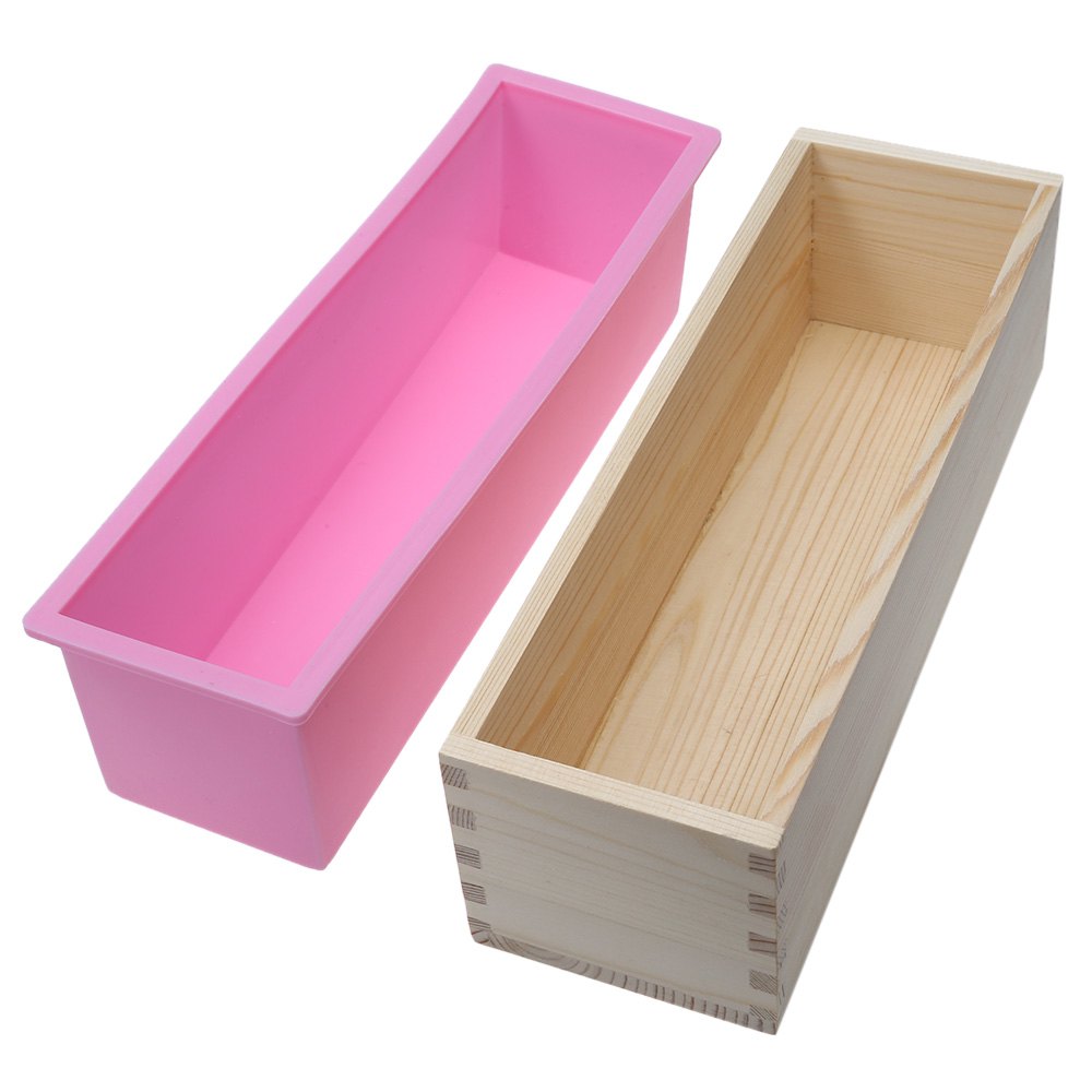 Silicone Soap Loaf Mold Wooden Box DIY Making Tools