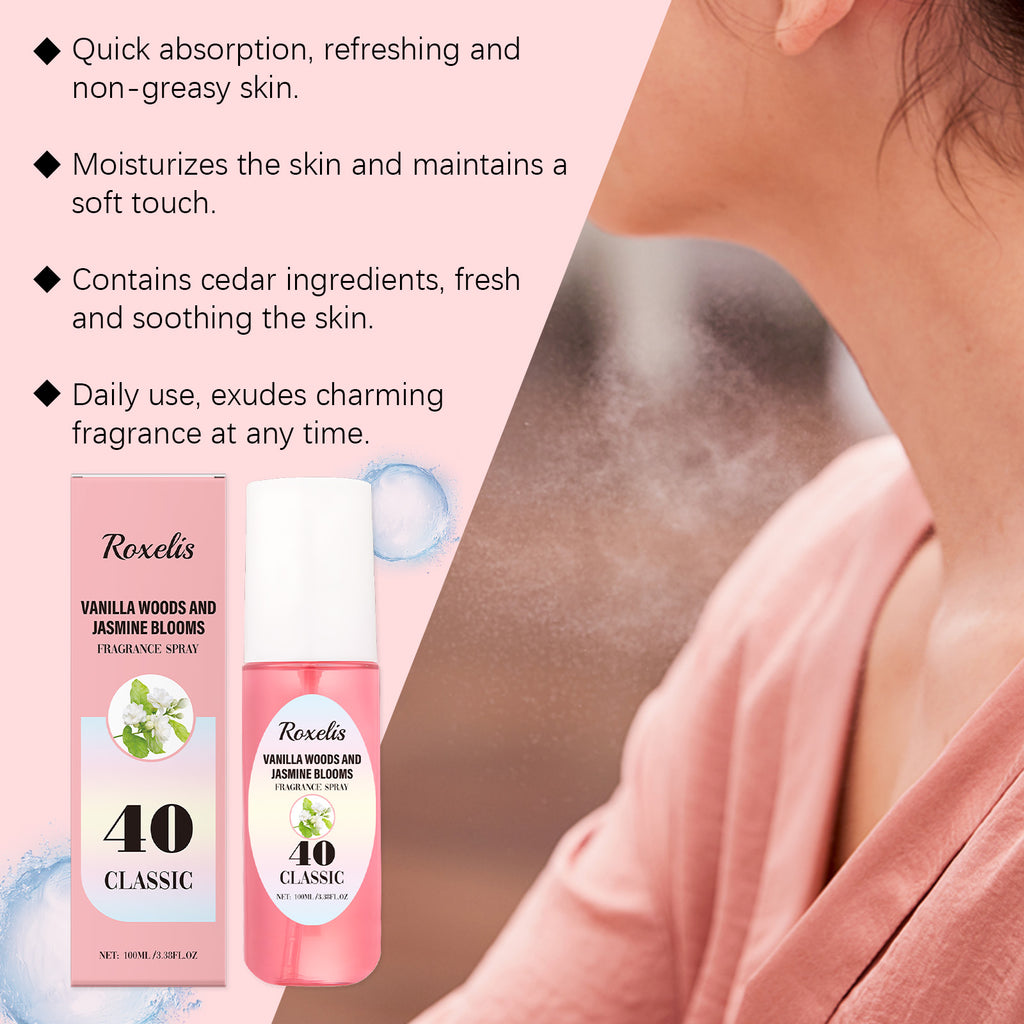 Roxelis Light Jasmine Body Fragrance Fresh And Delicate Light Jasmine Grass Body Fragrance Elegant And Fresh Stay Fragrance