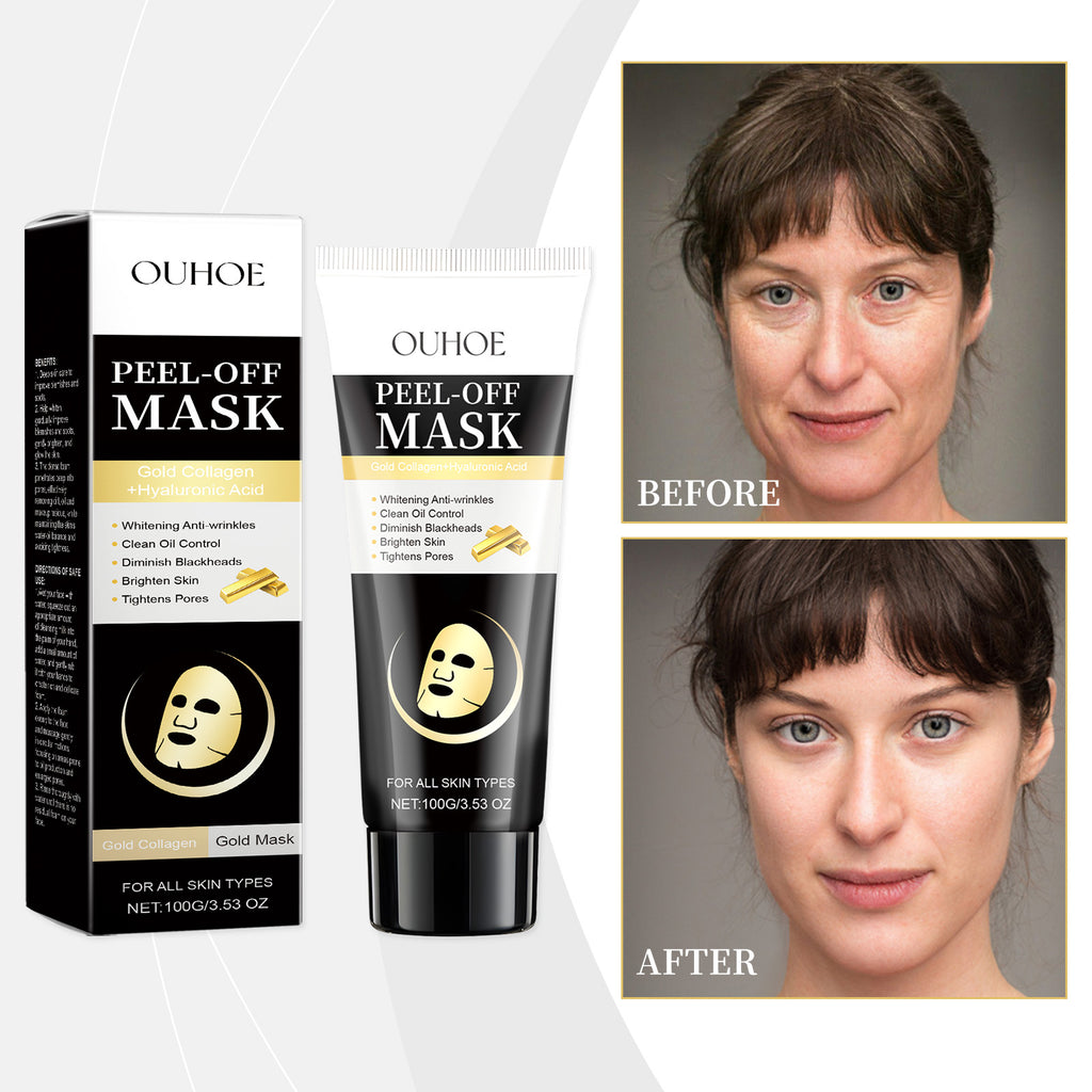 OUHOE Gold Facial Cleansing Mask, Moisturizing Daily Skin Care Moisturizing Facial Tear Hydrating Mask
