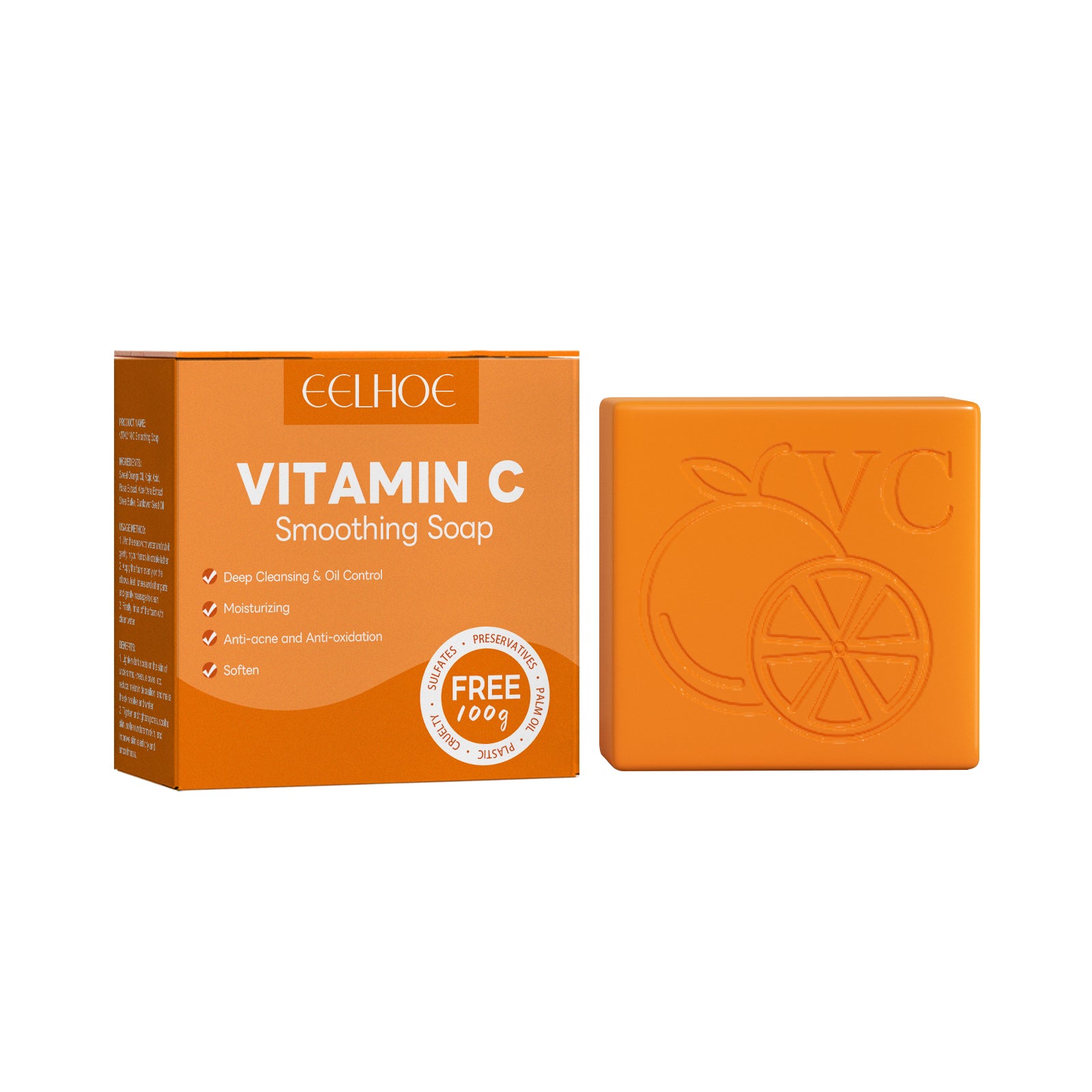 Vitamin C Whitening Soap For Blemish Reduction Deep Clean Moisturizing And BrighTening Skin Beauty Soap