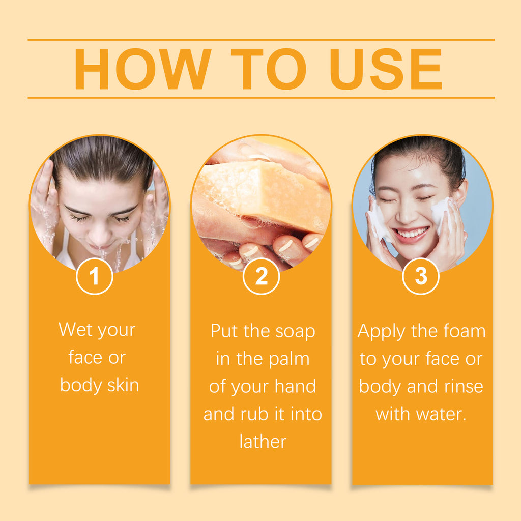 Turmeric & Kojic Soap, Gentle Cleansing Skin Moisturizing Facial Body Care Soap