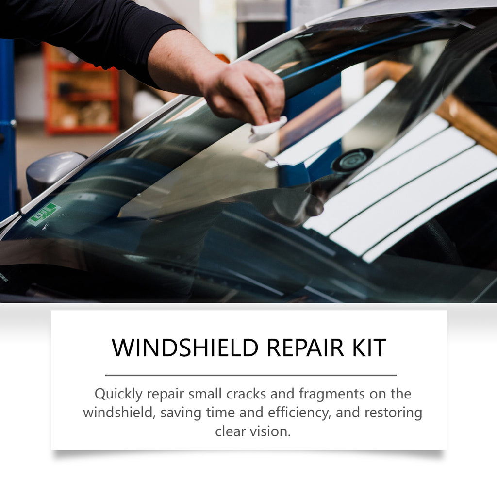 Homonth A Three-Piece Set, For Car Windshield Care, Including A Windshield Crack Repair, Cleaning And Refurbishment Kit
