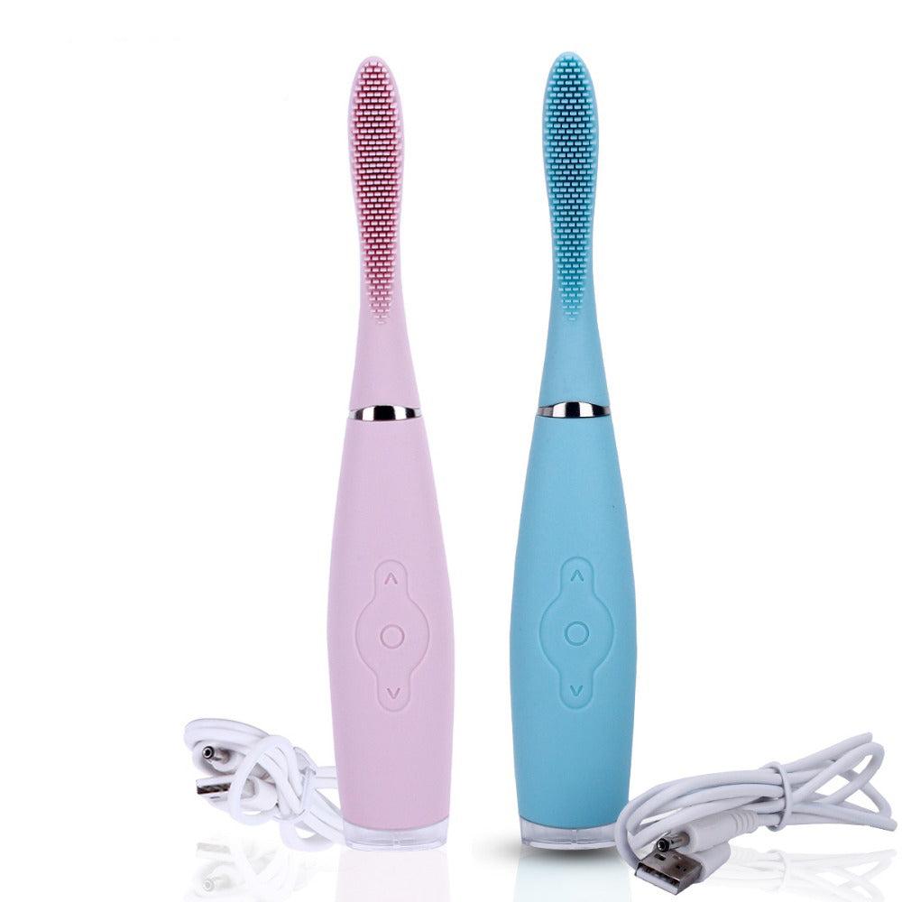 Hot Silicone Rechargeable Sonic Electric Toothbrush USB Charging Teeth Tooth Brush Waterproof Deep Clean Teeth Whitening