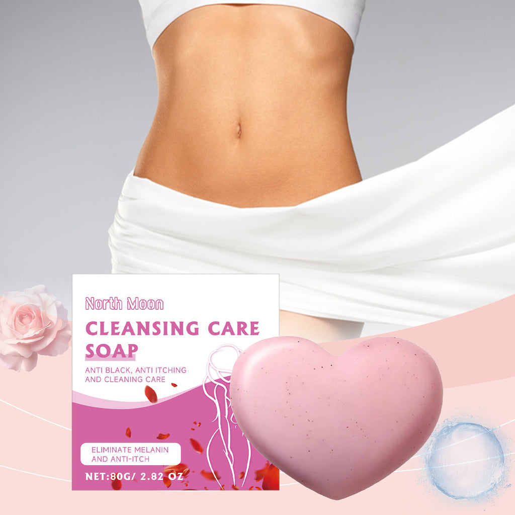 Heart Shape Cleansing Soap Bar For Women Feminine Care