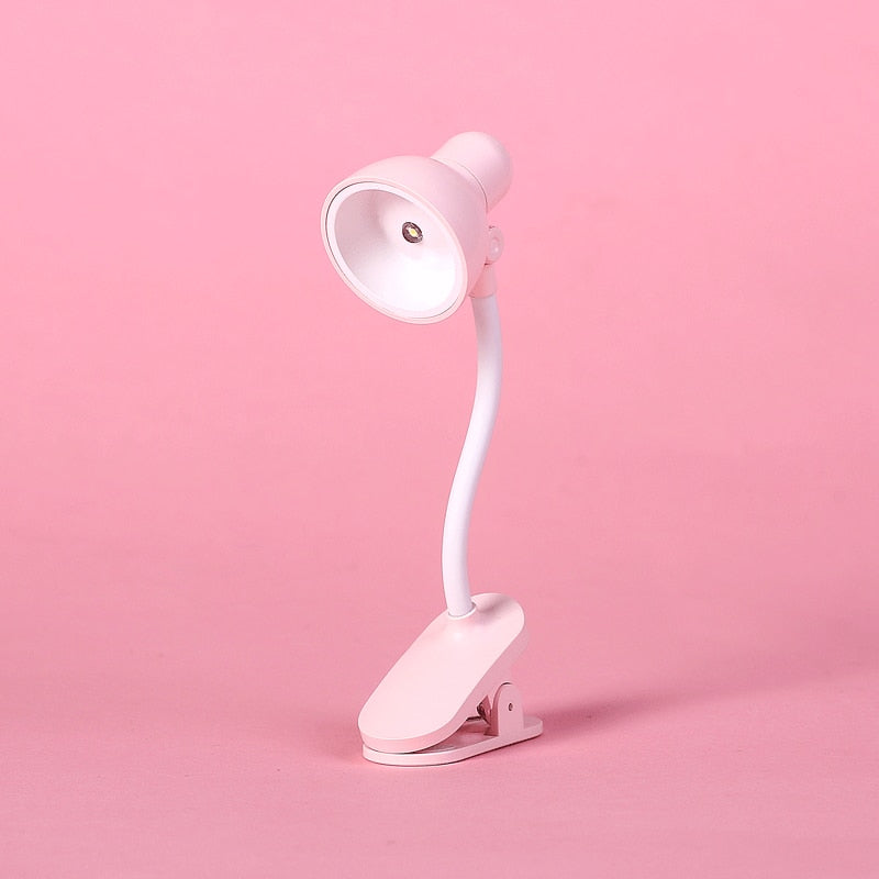 New Product Mini Portable Clip Small Table Lamp Portable Small Book Clip Night Light Random Angle Rotation Free Bending