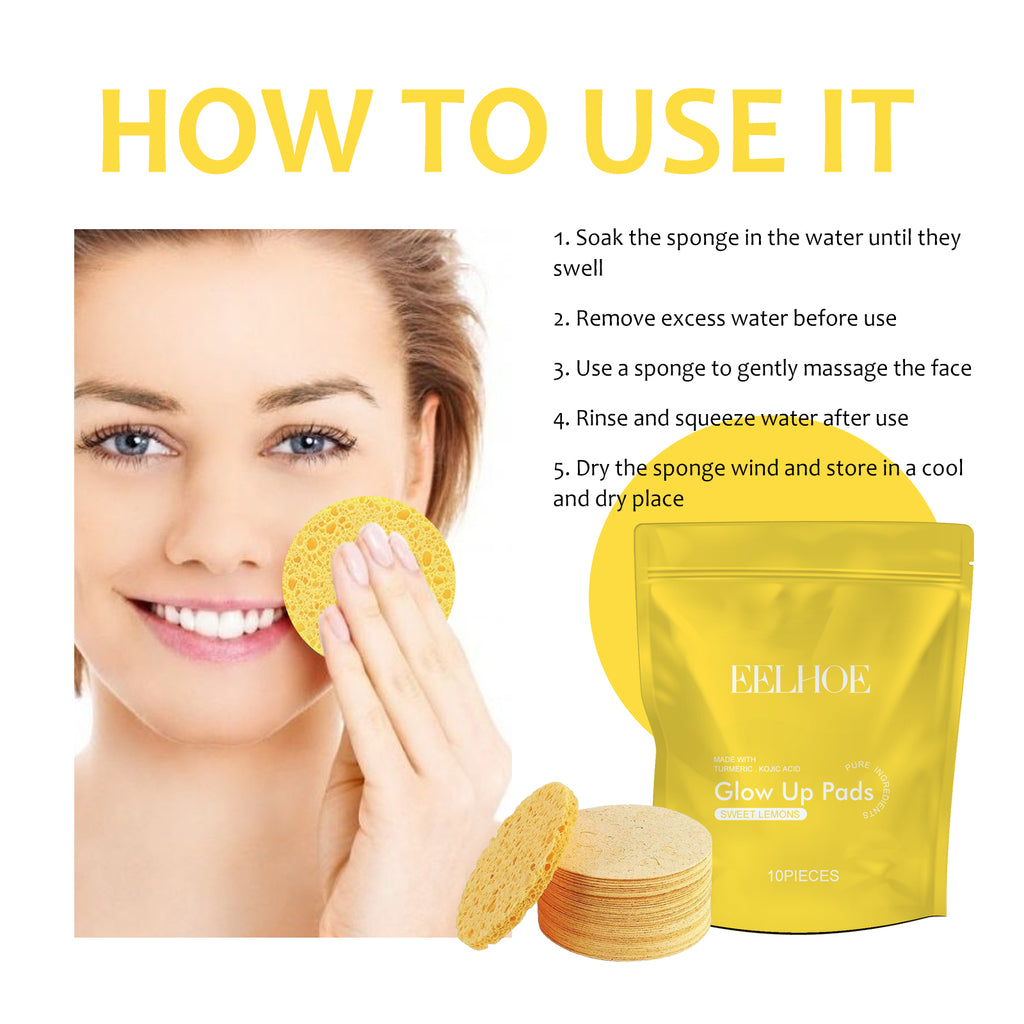 Turmeric Cleansing Pad Deeply Cleanses Skin, Removes Dirt, Controls Oil And Softens Exfoliated And Tender Ski