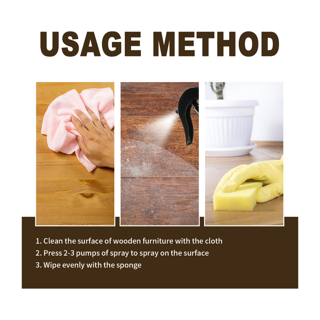 Furniture Beeswax Spray, Furniture Floor Care Polishing Waterproof Anti-Cracking Scratches Refurbished Care Wax