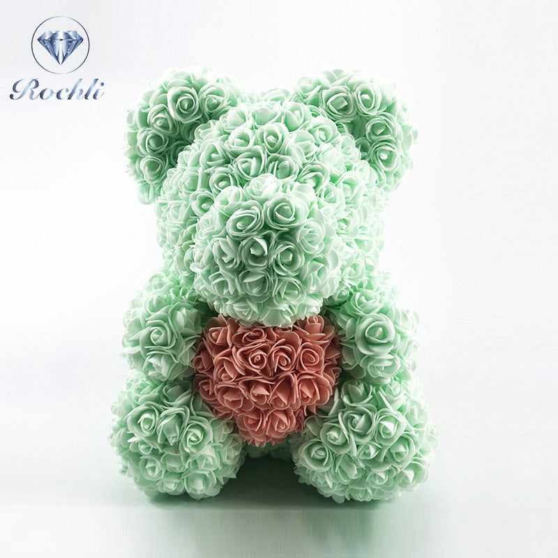 Heart hugging rose bear simulation bouquet as a birthday gift for teddy bears