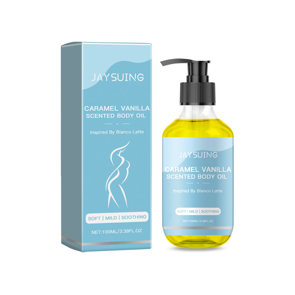 Caramel Vanilla Body Oil, Moisturizing And Moisturizing Body And Skin Massage Oil