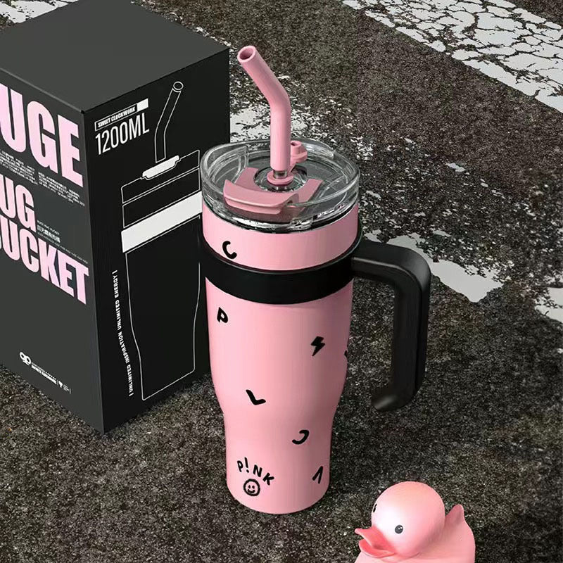 Big Mac Cup Water Cup Hug Cup Large Capacity Stainless Steel Thermos Cup
