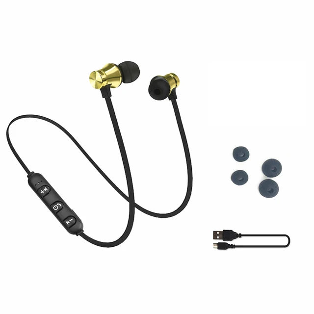 Magnetic attraction Bluetooth Earphone Headset waterproof sports 4.2 with Charging Cable Young Earphone Build-in Mic